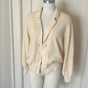 American Vintage Cream Button-Up Cardigan